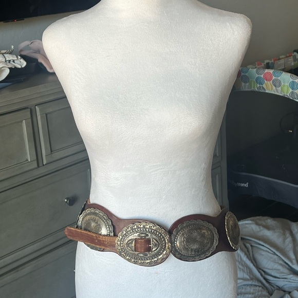 Ralph Lauren Accessories - Ralph Lauren vintage Silver plated Women's concho Belt